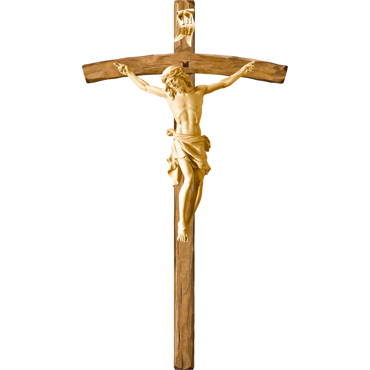 Cristo Pisa en cruz arqueada